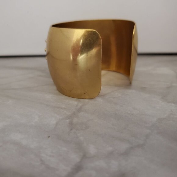 🌞 Stella and Dot Norah Rhinestone Crystal Antiqued Distressed Wide Cuff 🌞 - Picture 3 of 7